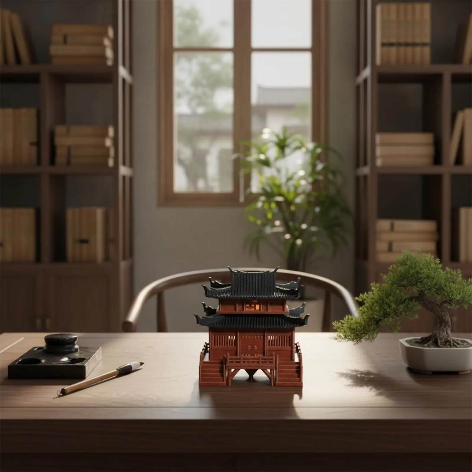 Ancient Chinese Building Model Traditional Design Chinese Design Pavilion Model Aquatic Fishbowl Pagoda Decoration for Terrarium