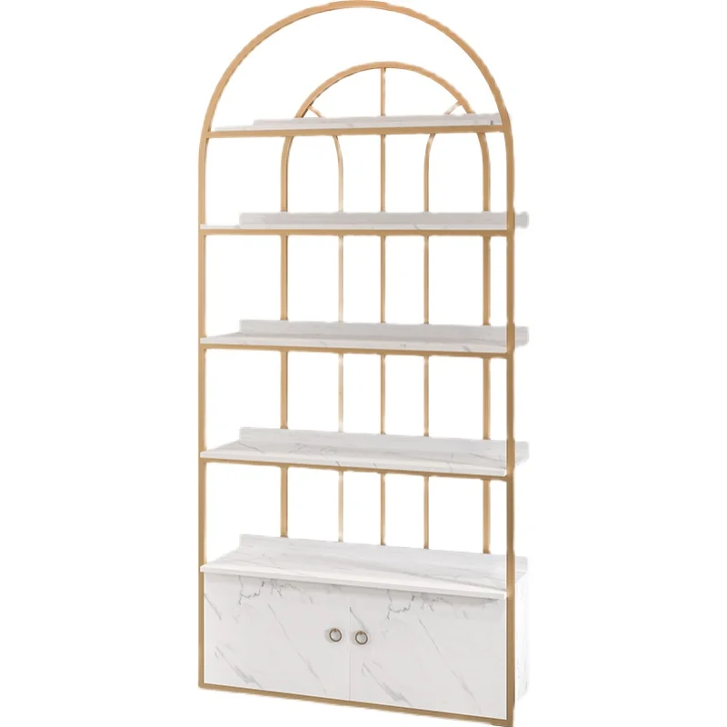 Beauty salon makeup and skincare product display rack, nail salon shelf display cabinet, light luxury and versatile