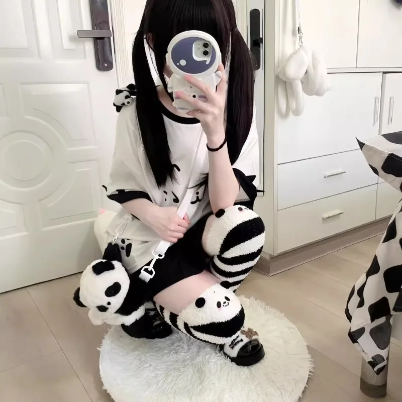 White Kawaii T-shirt Summer Loose House Cute Y2k Cat Short Sleeve Harajuku Sweet Tops Casual Cartoon Japanese Girls Women Tees