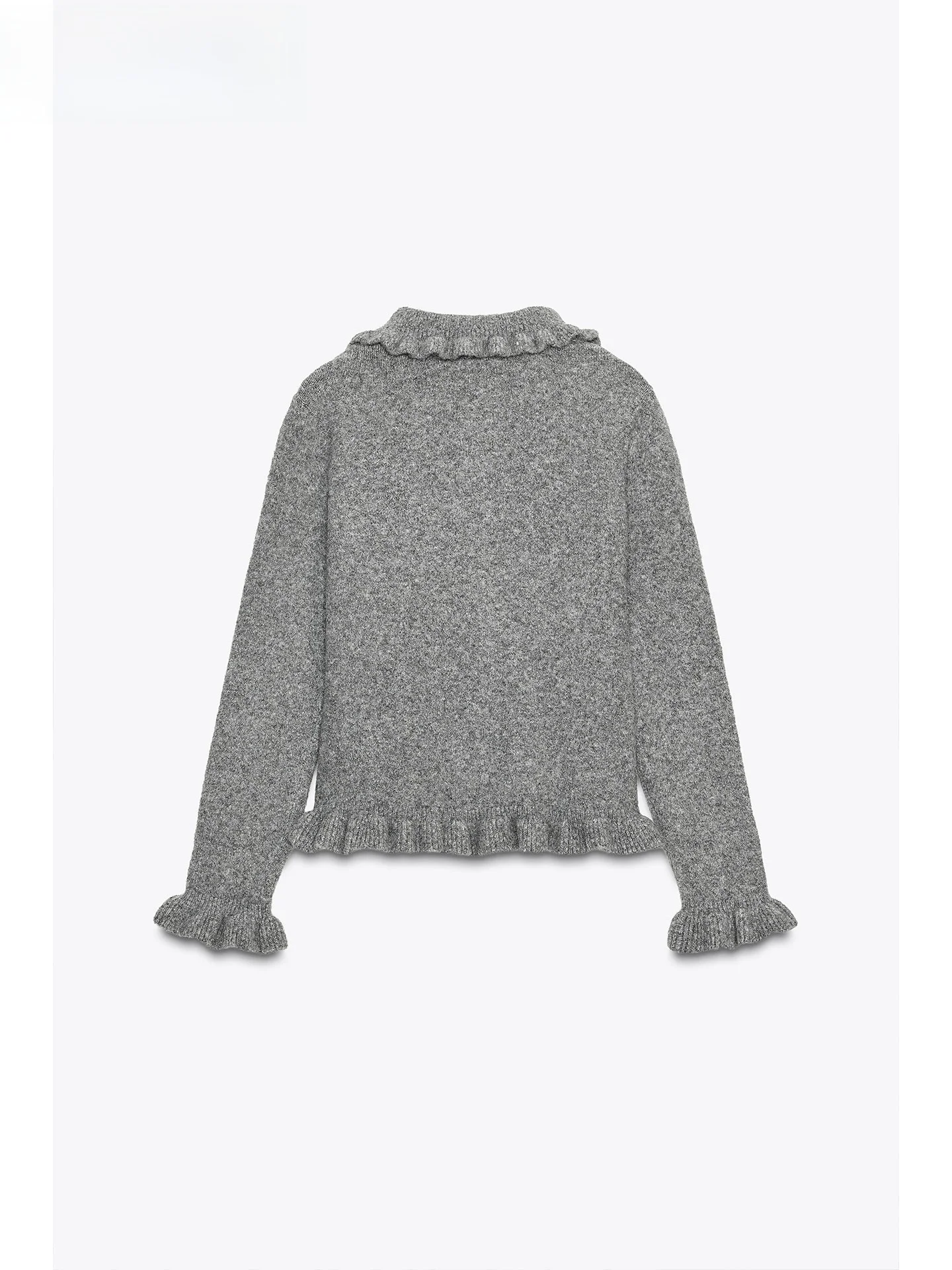 ZAPRHA Modny, warstwowy, długi kardigan z dzianiny dla kobiet, dekoracyjny płaszcz z kołnierzykiem, odzież wierzchnia na wiosnę i jesień, nowość