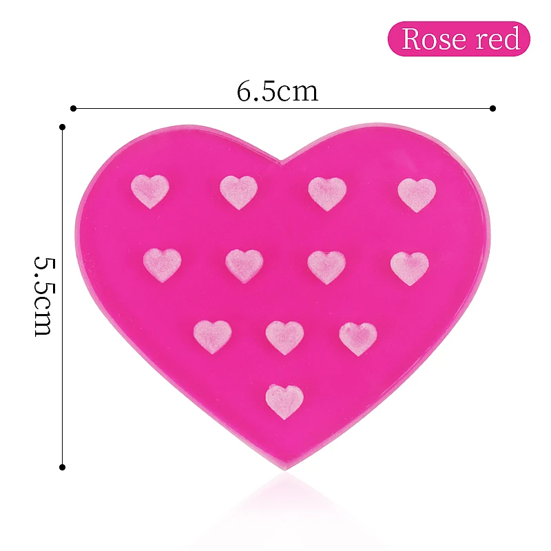 1pcs Heart Glass Gasket False Eyelash Stand Glue Holder Pad Eyelashes Extension Adhesive Pallet Paste Glue Pad Makeup Tool