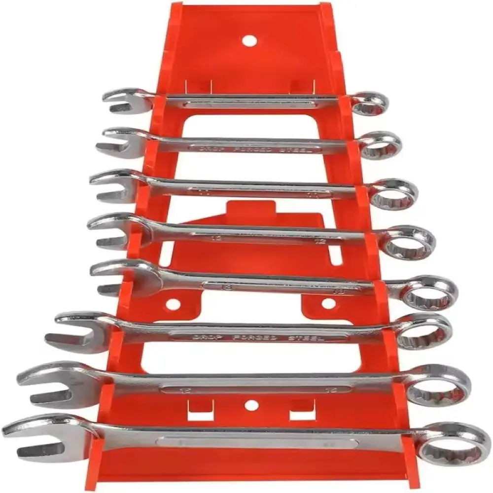 Red wrench storage rack, black wrench rack, plastic tray, socket storage tool rack, classification rack, standard wrench rack