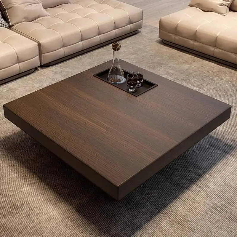 

Журнальный столик Mesa в итальянском стиле, легкий, роскошный, современный, для гостиной, из массива дерева, квадратный, подвесной, не требует сборки