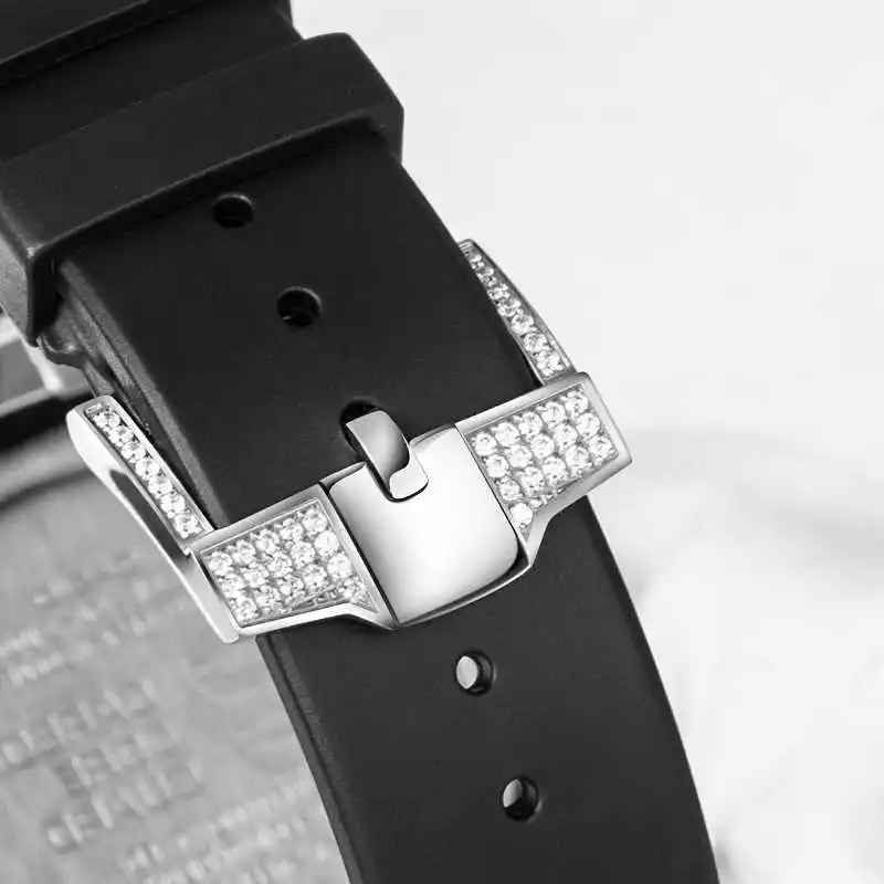 카시오 G-SHOCK GA-2100용 GA-2100 다이아몬드 세트 다이아몬드 스테인레스 스틸 케이스가 포함된 수정된 파머 오크 불소 고무 스트라 세트