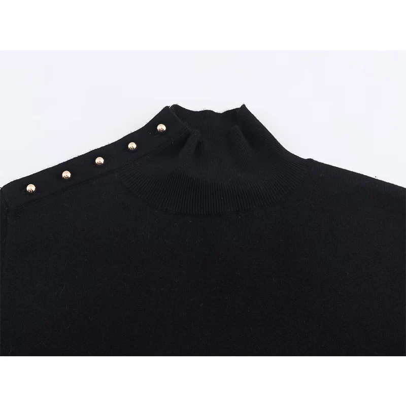 เสื้อสเวตเตอร์ผู้หญิง ฤดูใบไม้ร่วง 2025 แฟชั่นใหม่ ยืดหยุ่น ทรงเข้ารูป คอทรงโอ ดีไซน์หรูหรา สไตล์ชิค อุ่นสบาย เหมาะกับวัยรุ่น ใส่เที่ยวได้