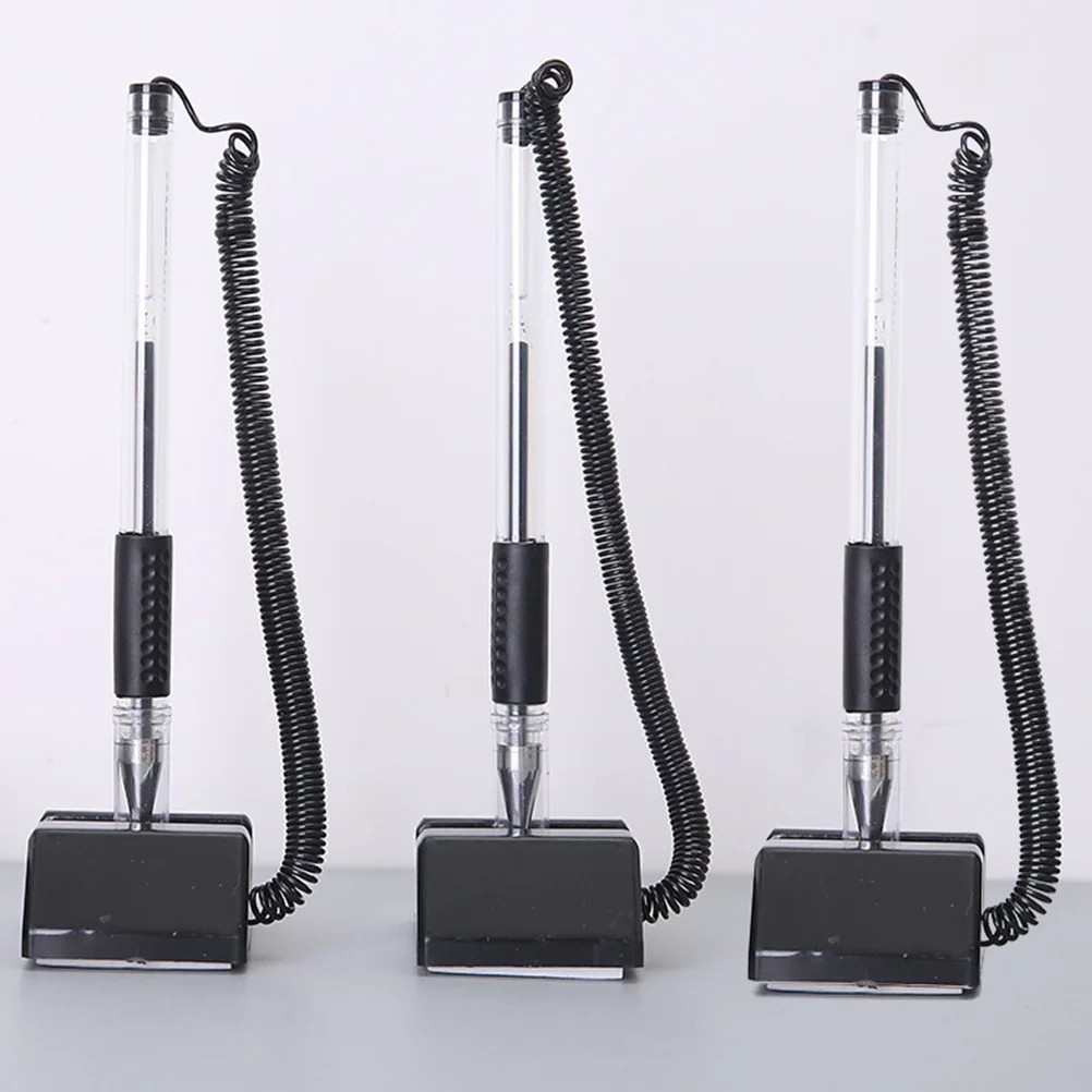 

3 pcs 0.7Mm Neutral Pen Ergonomic Design Smooth Writing Push Button Pen For School Office Home Use With Stand For Office