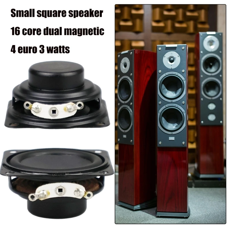 2Pcs 40mm 4Ohm 3W Full Ranges Speakers Stereo Woofer Loudspeaker Square Replacement Loudspeaker Speakers image 5