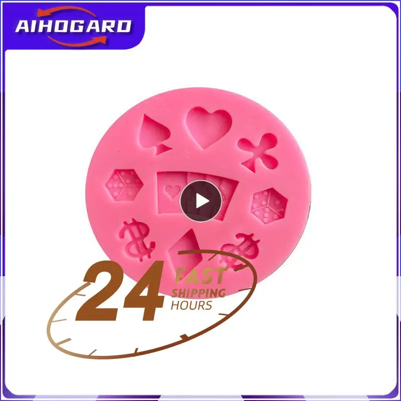 Playing Card Silicone Mould Poker Cookie Chocolate Fondant Cake Decoration Kitchen Baking Tool Clay Gumpaste Plaster Mould