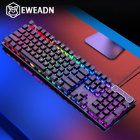 EWEADN 104 Keys GX330 Punk Keyboard and Mouse Set Wired Esports Mechanical Touch Keyboard Luminous Gaming Computer Peripherals