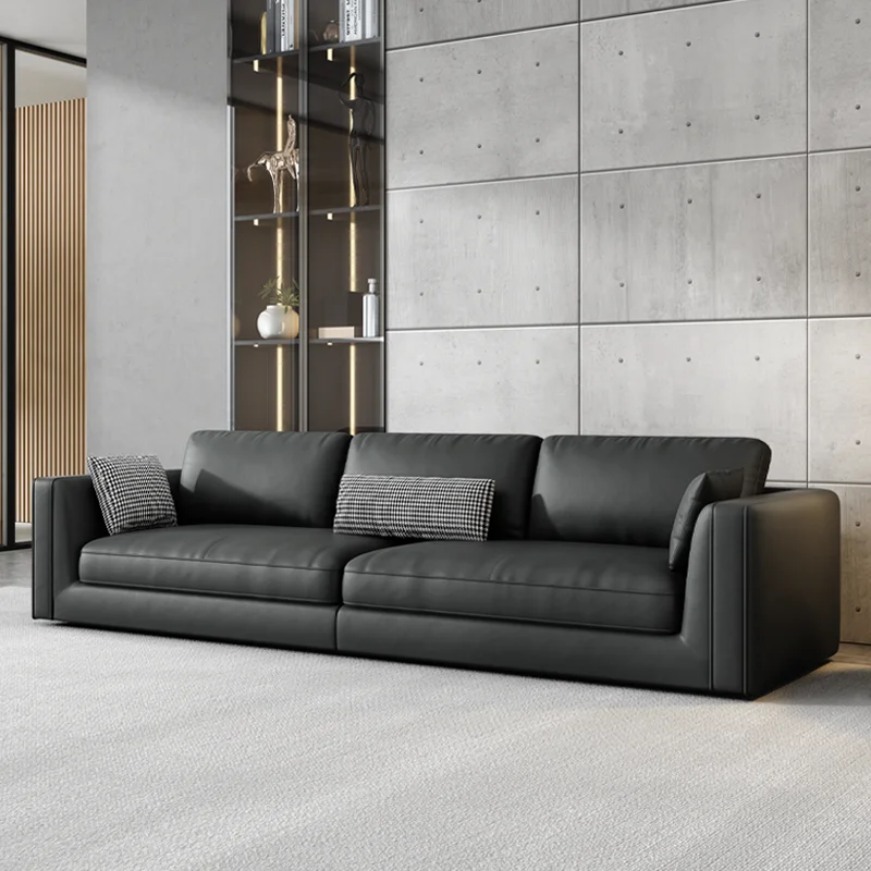 맞춤형 사무실 소파 커피 테이블 조합 가죽 심플 모던 비즈니스 리셉션 사무실 소파 이탈리아 3인