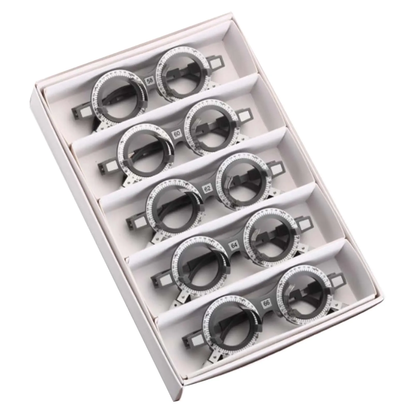 

PD58-66mm Glasses Optometry Trial Frame, Ultra-Light Optometry Frame Pupil Distance Adjustable Multifunctional Optical Store Equ