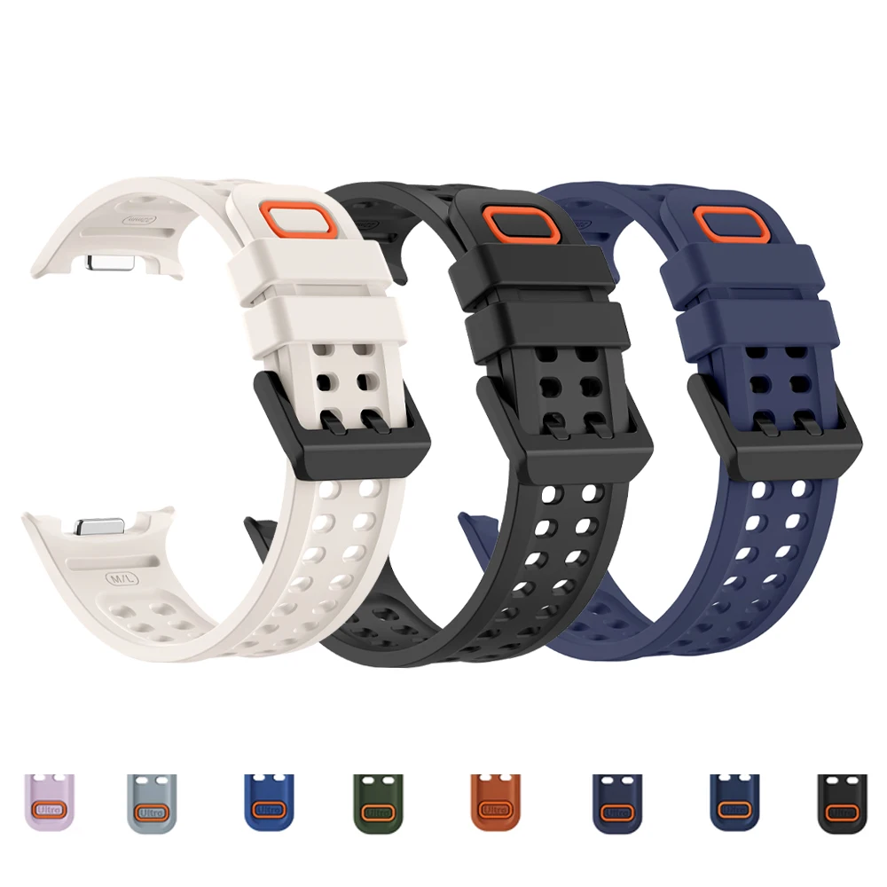 Marine-Armband für Samsung Galaxy Watch 9 8 40mm 44mm Smartwatch Original Sport Silikon Correa Armband Watch 8 Classic 46mm Armband
