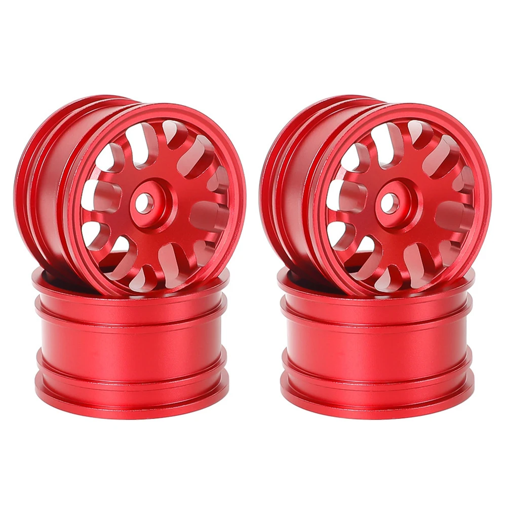 Bujes de rueda de Metal para coche de carreras a control remoto, 4 piezas, 42mm, 1/10, Tamiya M03, M04, M05, M06, M07, MB-01, pieza de actualización de XM-01