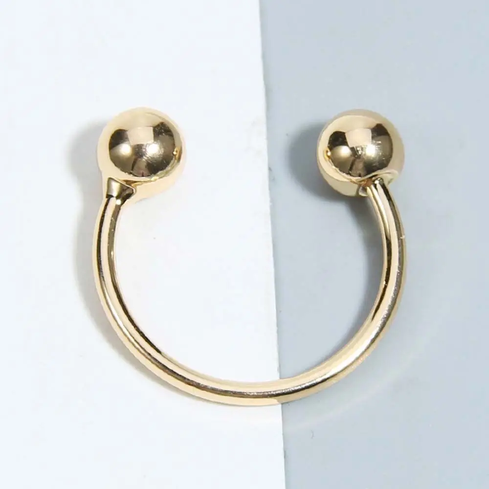 Minimalist Adjustable Simple Gold Silver Knuckle Open Male Double Ball Copper Ring Unisex Rings Jewelry Joint Ring