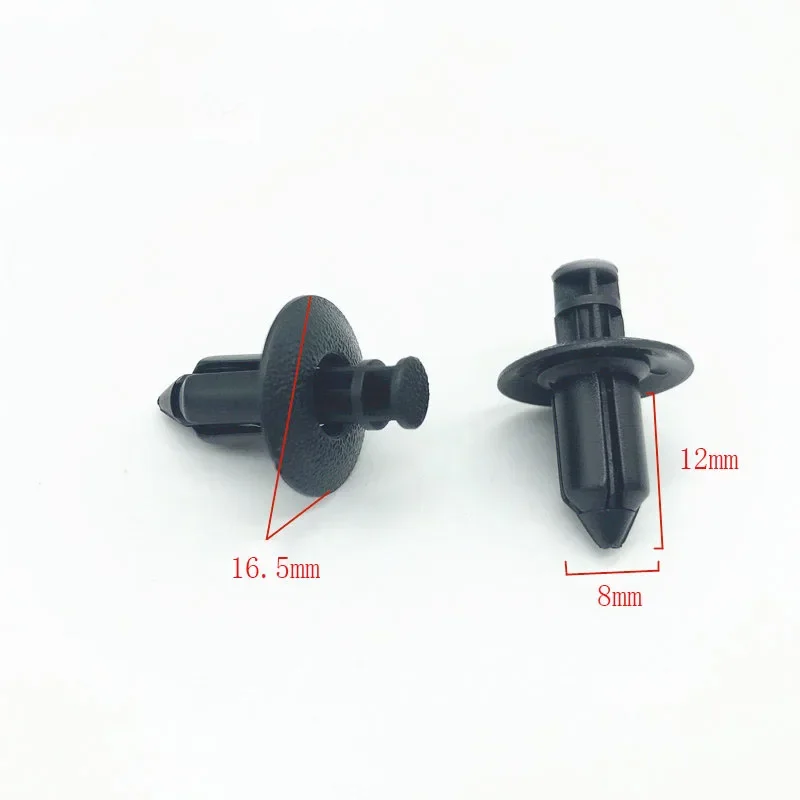 20pcs Car Door Panel Fastener Clip 8mm Hole Black Plastic Fender Bumper Retainer Rivet Universal Car Accessories For Toyota BMW