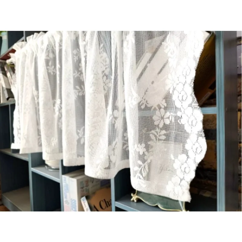 French Retro Lace Small Curtain Cabinet Curtain Half Curtain Coffee Curtain