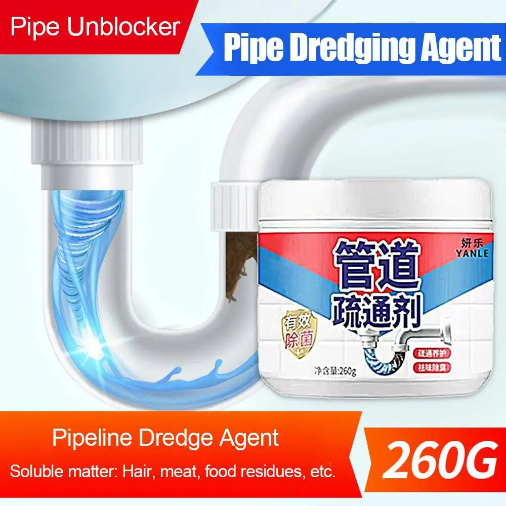 Agent de dragage de tuyau injuste pour toilettes et cuisine, dissolvant de cigarette, tuyau de bain,