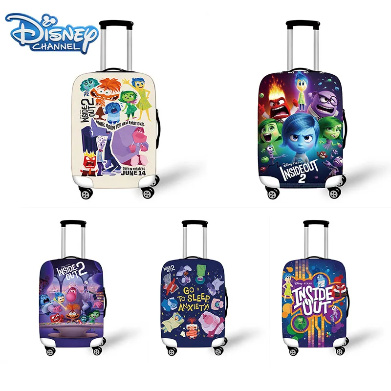 Disney Inside Out 2 Elastic Luggage Cover Cartoon Suitcase Protective Cover Kawaii Thicken Luggage Case Tags Travel Trolley Case