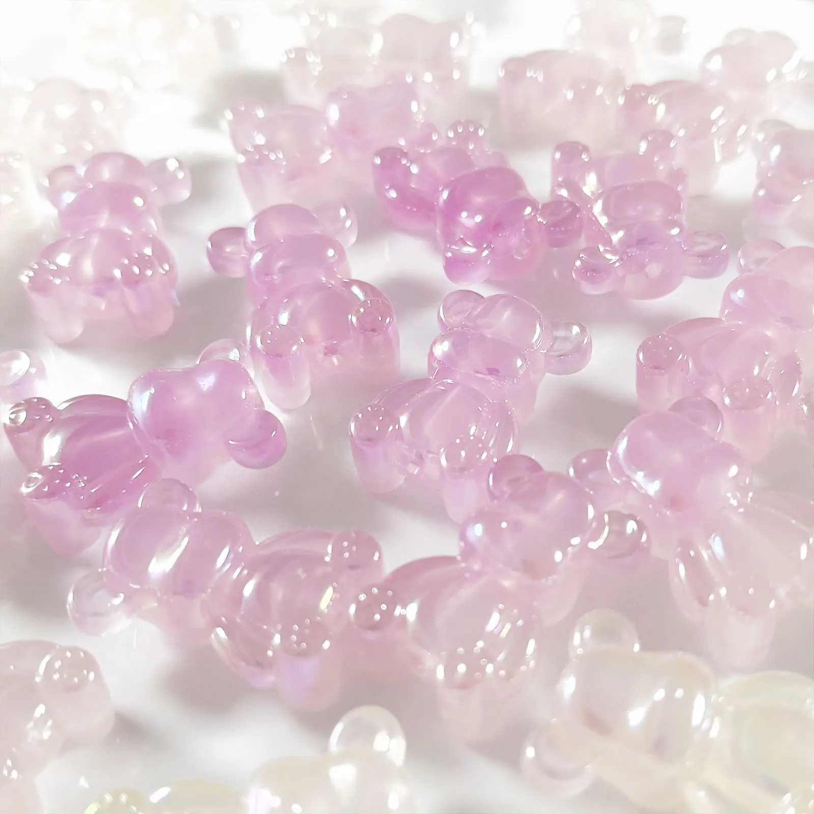 Color Changing Cute Bear Beads For Jewlery Making Bracelet Necklace Phone Chain Keyring Beadable Pen DIY Decorations Accessories view 5