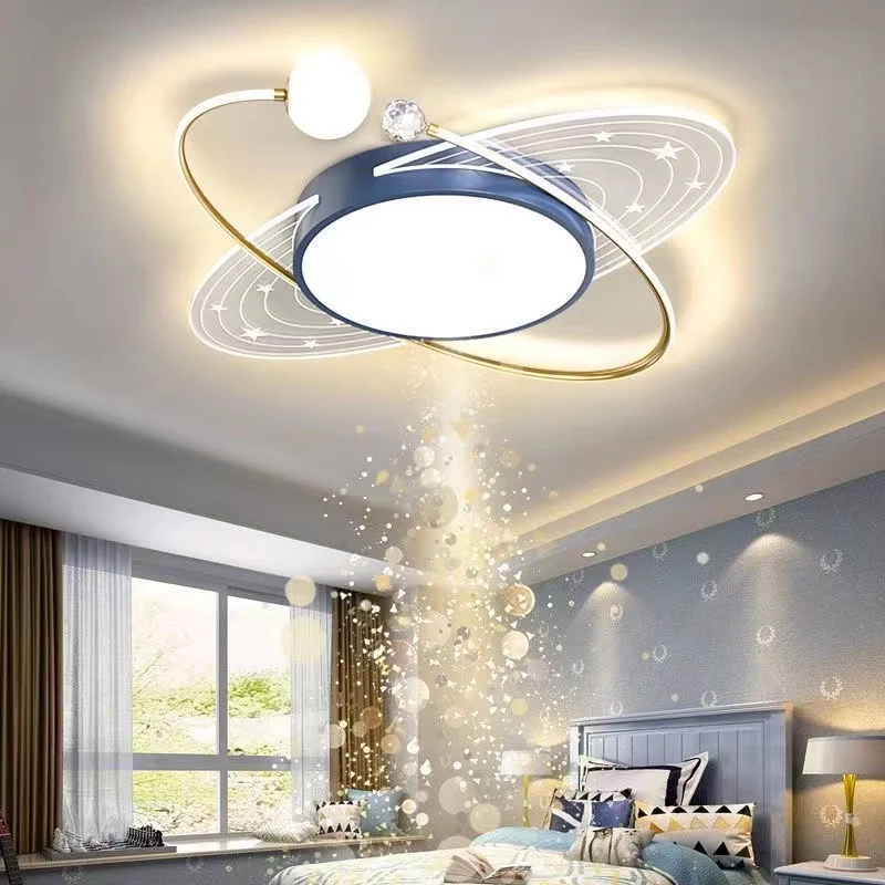 lampada moderna do teto do diodo emissor de luz para o quarto planet ball chandelier decoracao interior lampada quarto infantil kids study luxo 01