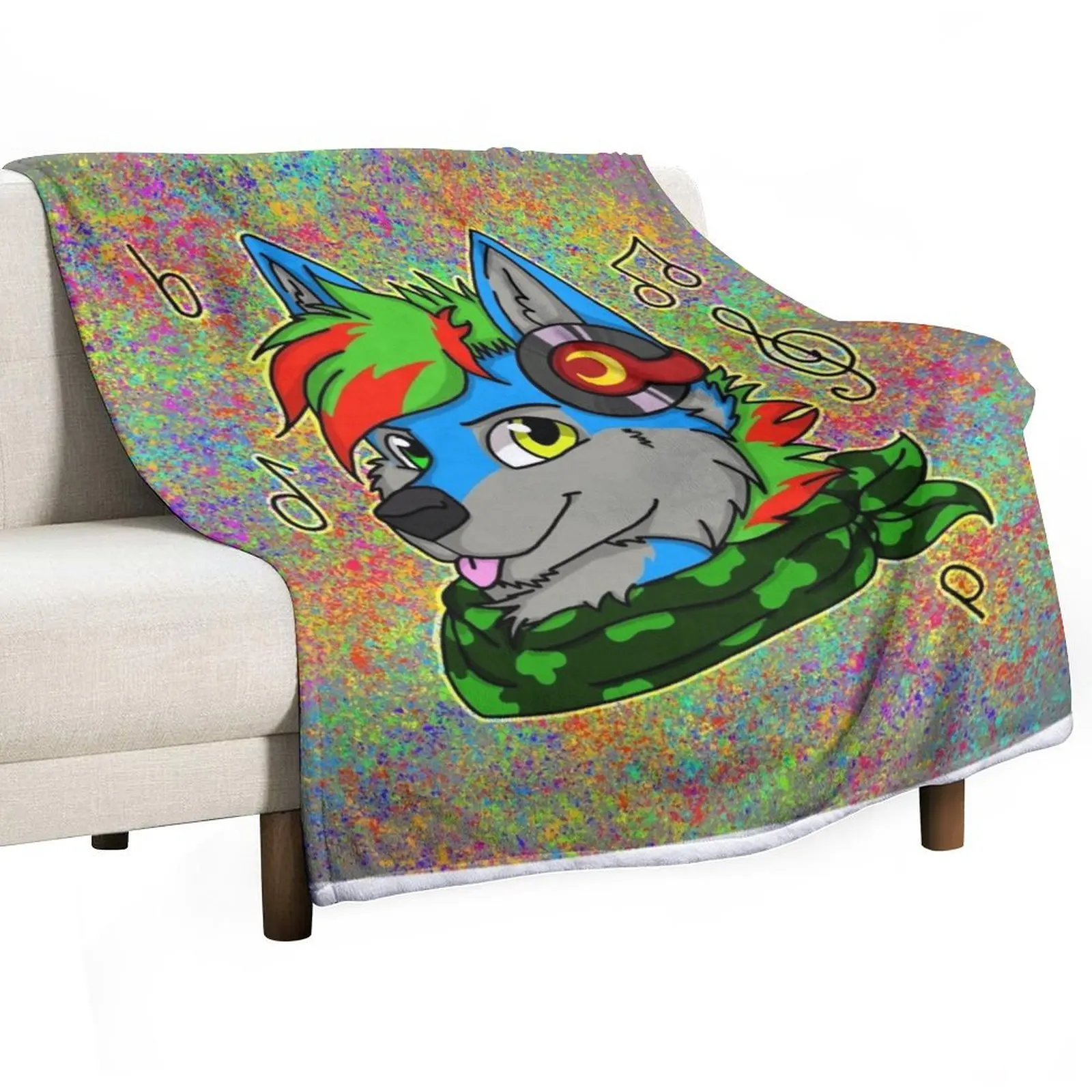 

Furry wolf music Throw Blanket Weighted Giant Sofa Blankets