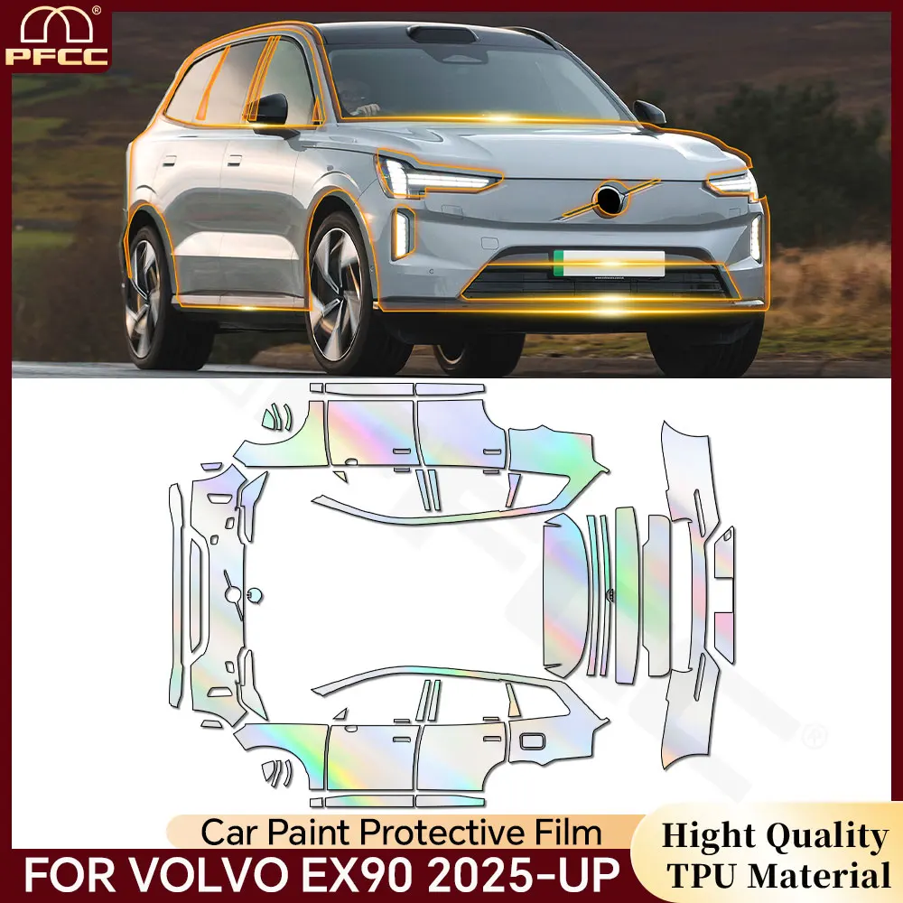

For Volvo EX90 2025 Car Body Bumper TPU Paint Protection Film PPF Anti-scratch Transparent Sticker Resistant Repairable Cover