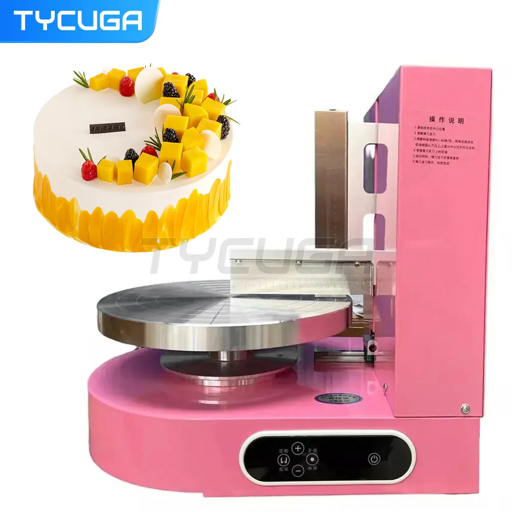 Cake Cream Spreading Coating 6-14 Inch Filling Machine Electric Cake Bread Cream Decoration Spreader Smoothing Baking Machine