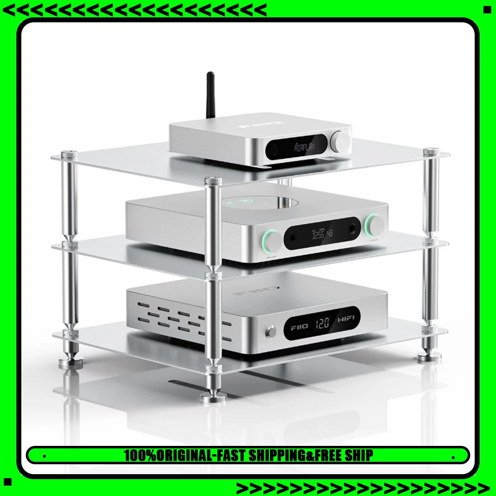 FiiO Modular Racking Desktop CD Decoder HiFi Amplifier Equipment Shelf Splitter-Type Rack Black And Silver Rack