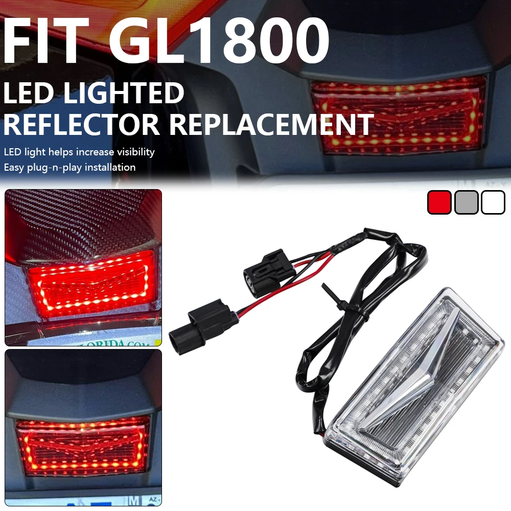 

Motorcycle Rear Brake Light Running LED Lighted Reflector Replacement Fits For Honda Gold Wing 1800 Tour Goldwing DCT 2018-2025