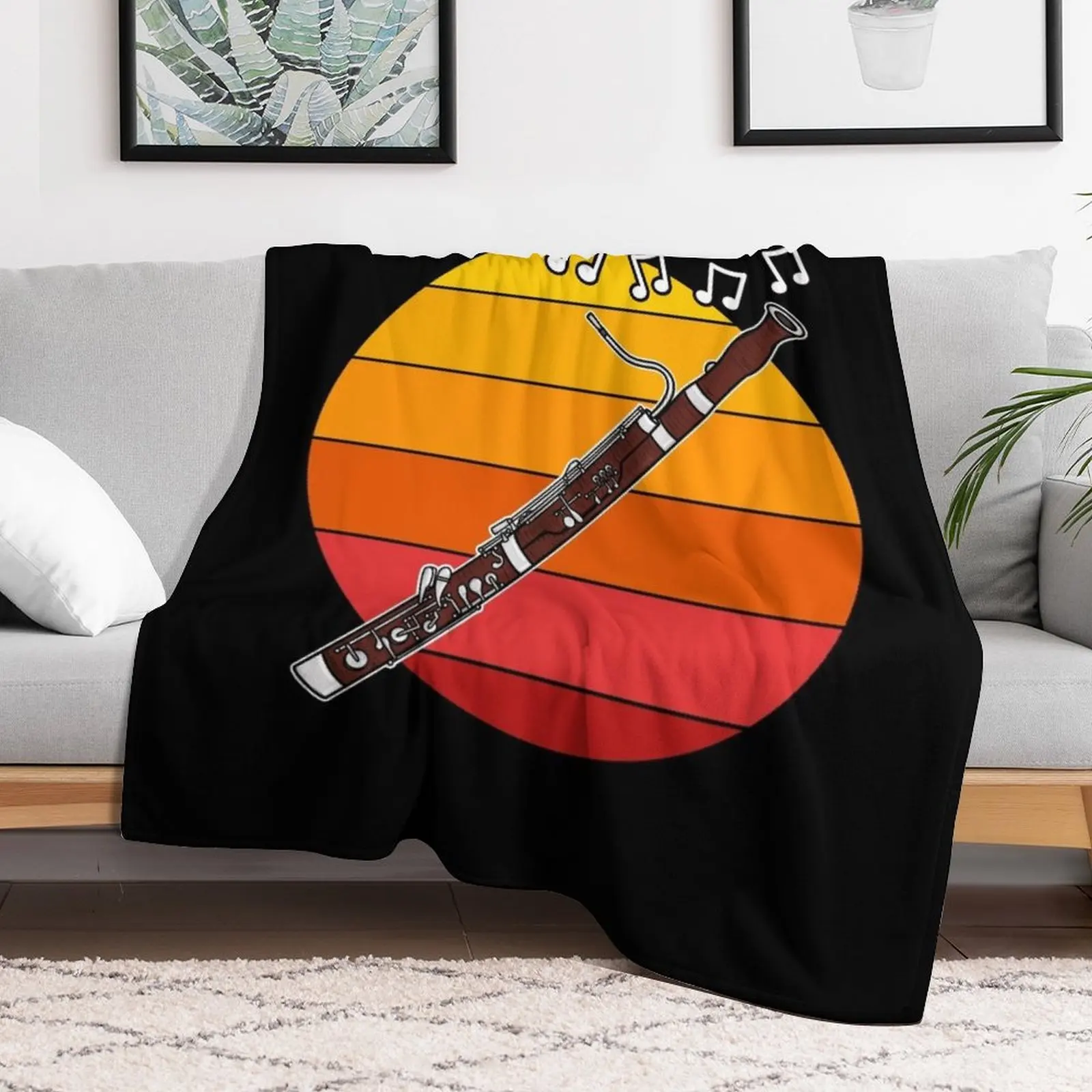 Bassoon Summer Festival Bassoonist Woodwind Musician Throw Blanket