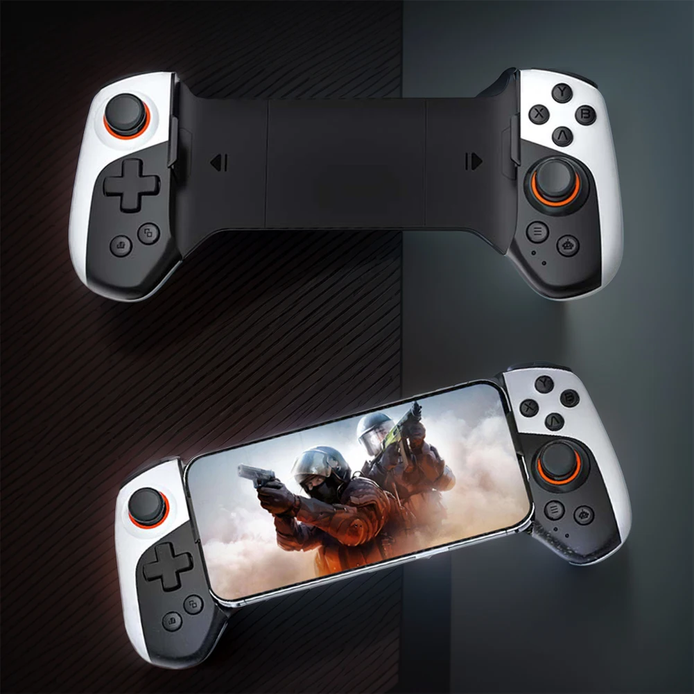 Mobile Gaming Controller Bluetooth-Compatible5.3 Macro Function Cell Phone Gamepad for iPhone 15/14/13/iPad/iOS/Tablet/PC/Switch