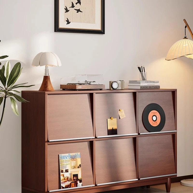 

Solid wood chest, bedroom, bedside drawer cabinet, antique living room, wall locker, simple black side cabinet, locker