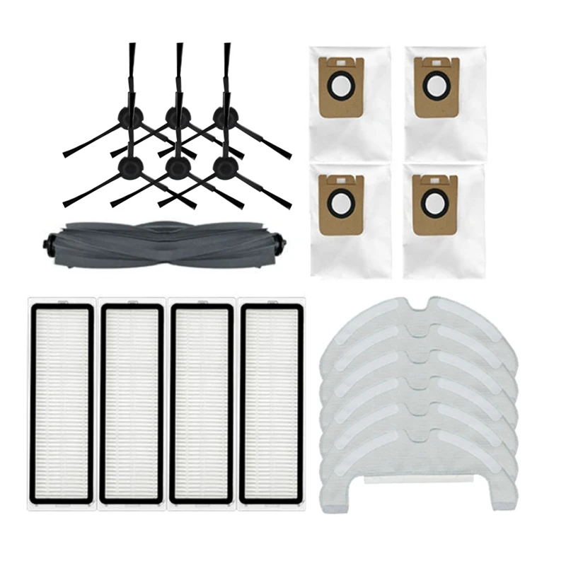 

Y26A New 21PCS For Dreame D10s Plus / RLS6AD Robot Vacuum Cleaner Main Side Brushes Filter Mop Cloth Dust Bags Accessories Kit
