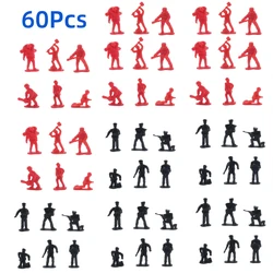 60Pcs Plastic Soldier Toy Models Fireman Police Firefighter Military Boys Toys Children Birthday Gift