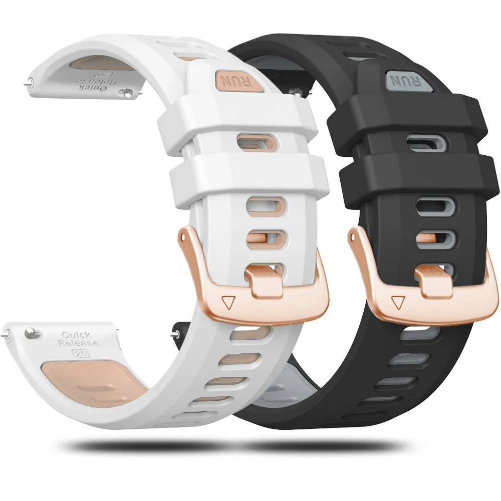 20mm Sport Silicone Strap For Garmin Forerunner 170 Music Watchband For Garmin 170 70 165 55 245 Vivoactive 6 5 3 Watch Bracelet