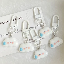 Ins Style Cute Cloud Flowers Keychains For Car Keys Accessories Kawaii Creative Keyring For Women Handbag Bag Charms Pendant