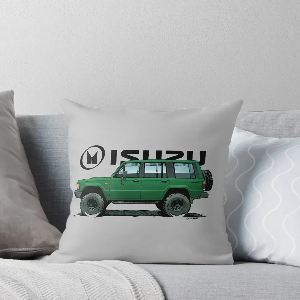 Isuzu Trooper - 4dr GEN 1 - Green Throw Pillow Pillow Cover ornamental pillows pillow