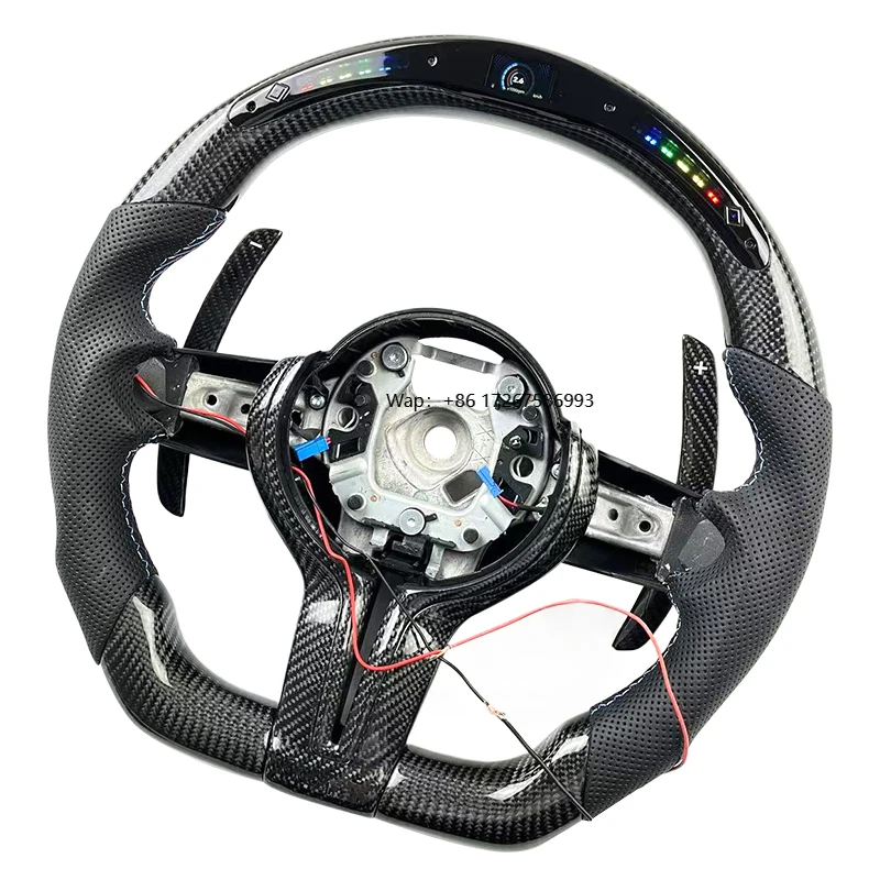 

Custom Carbon Fiber LED Steering Wheel for 1 3 5 7 Series X6 M6 X4 4 2 Series F10 E70 E71 F30 F20 E90 Including Models