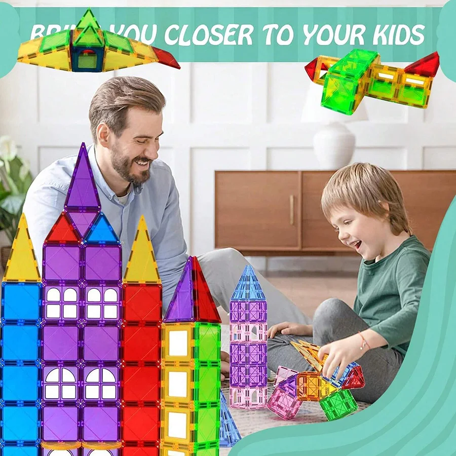 ToylinX Building Puzzle Accessories Magnetic Designer Construction Set Educational Constructor Christmas  Birthday Toys For Kids