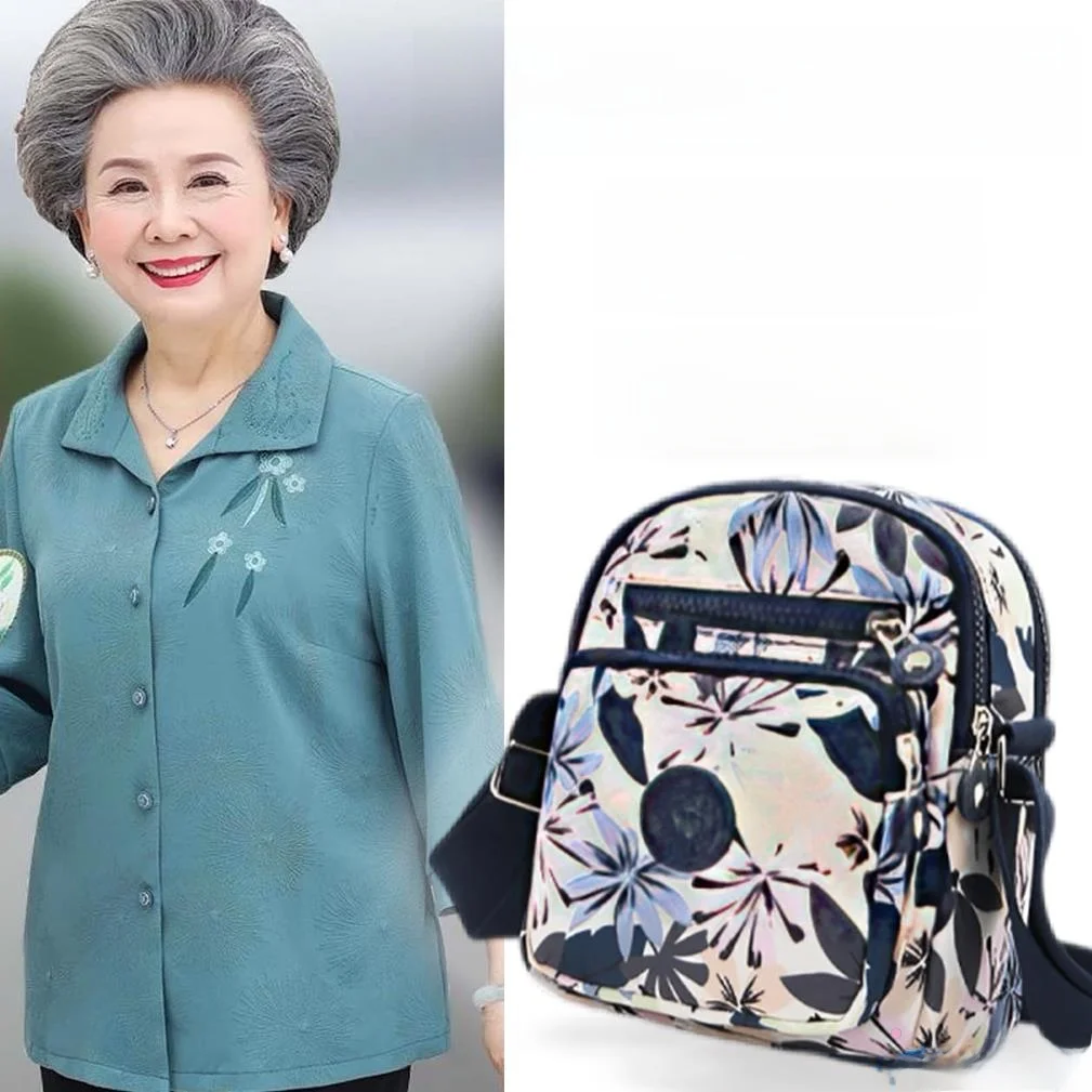 

Ox Cloth oulder Bag for Middle-Aged And ly Women Multi-Layer Mobile Phone Bag Crossbody Bag Large Capaci Mom Bag