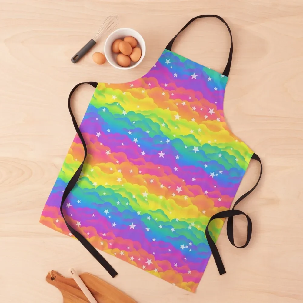 Rainbow CloudsGraphic Apron Kitchen For Women Kitchen Utensils Apron