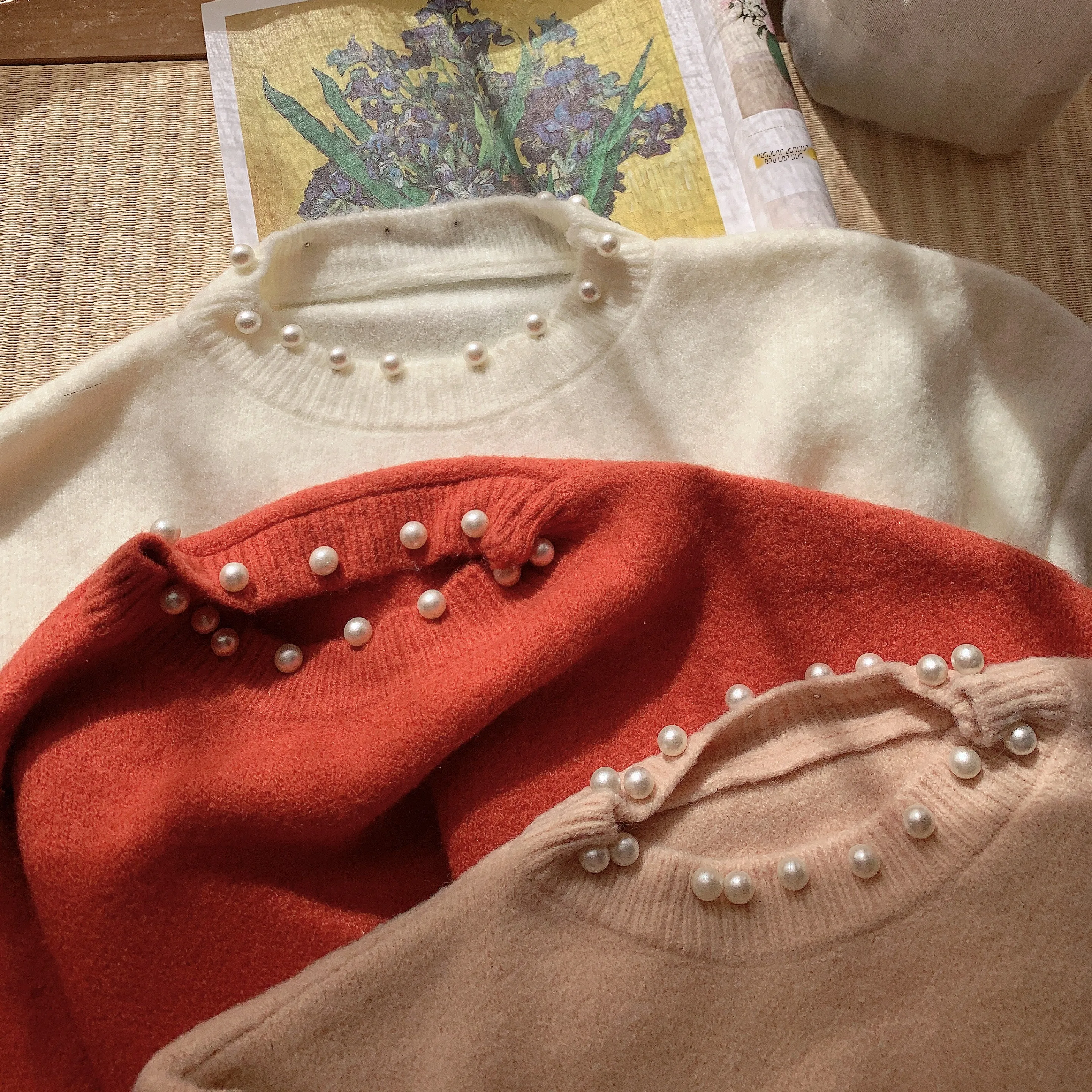 

Soft Cozy Pure Color Knitted Sweater round Ne Furry Sve Design Turtlene Long Sve Autumn Winter Women's Faion