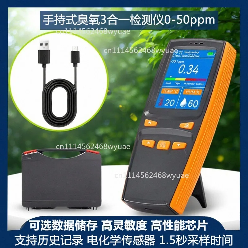 Spot Portable Ozone Analyzer O3 Ozone Gas Detector Intelligent Sensor Ozone Meter Air Quality Gas Monitor Temperature Humidity T