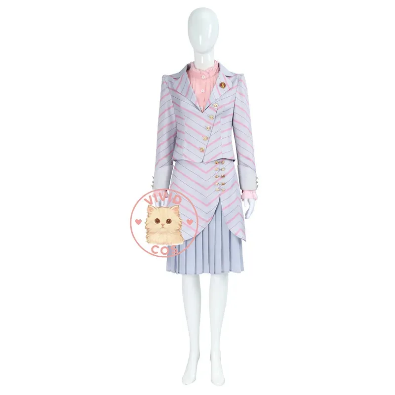 

Shiz University Glinda Uniform Cosplay Costume Halloween Party Same Style Role-Playing As PGens With Idyllic Clothes;5'b