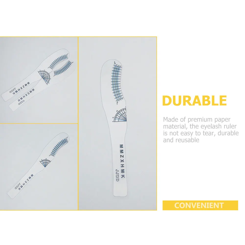 

10pcs Eyelash Ruler Paper Precision Measuring Tool For Lash Length Curling Degree Reusable Lightweight Travel-Friendly Eyelash