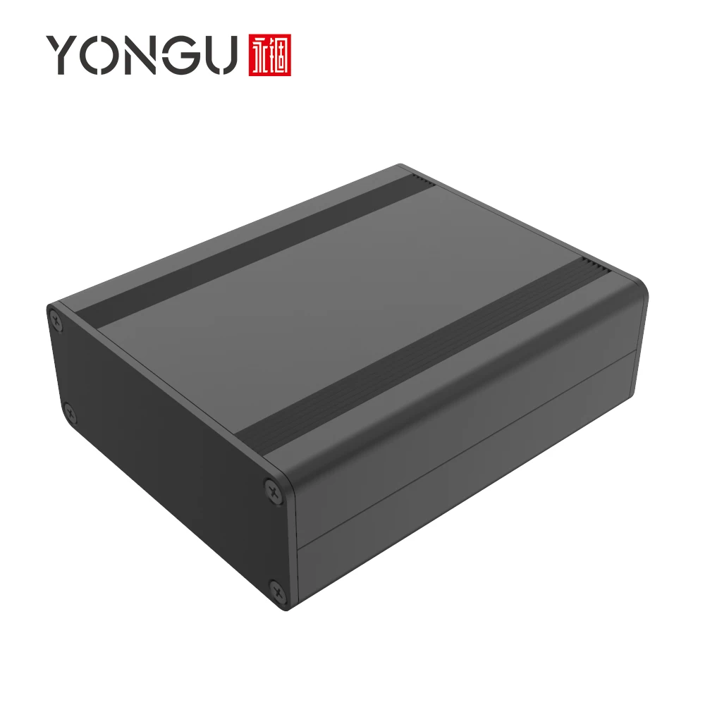 Aluminium Electronic Cable Box CNC Milling Machine Components PCB Housing Split Type Custom Instrument Enclosure H06 63*25MM