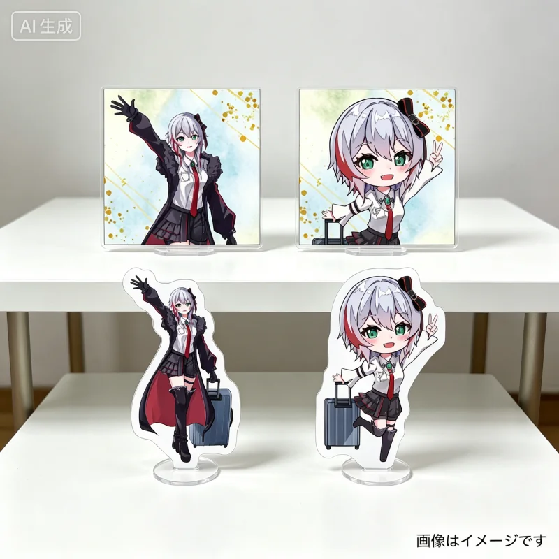 VTuber  Marie Amane Human-shaped And rectangle Acrylic Stand Model Plate Keychains Desktop Ornament Fans Gifts
