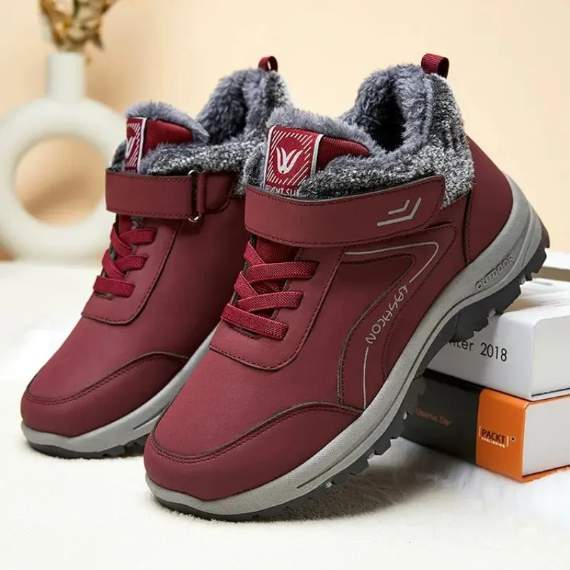 

2025 Winter Ankle Boots For Women Boots Luxury Brand Designer Waterproof Snow Hiking Shoes Outdoor Short Boots Mom Cotton Shoes