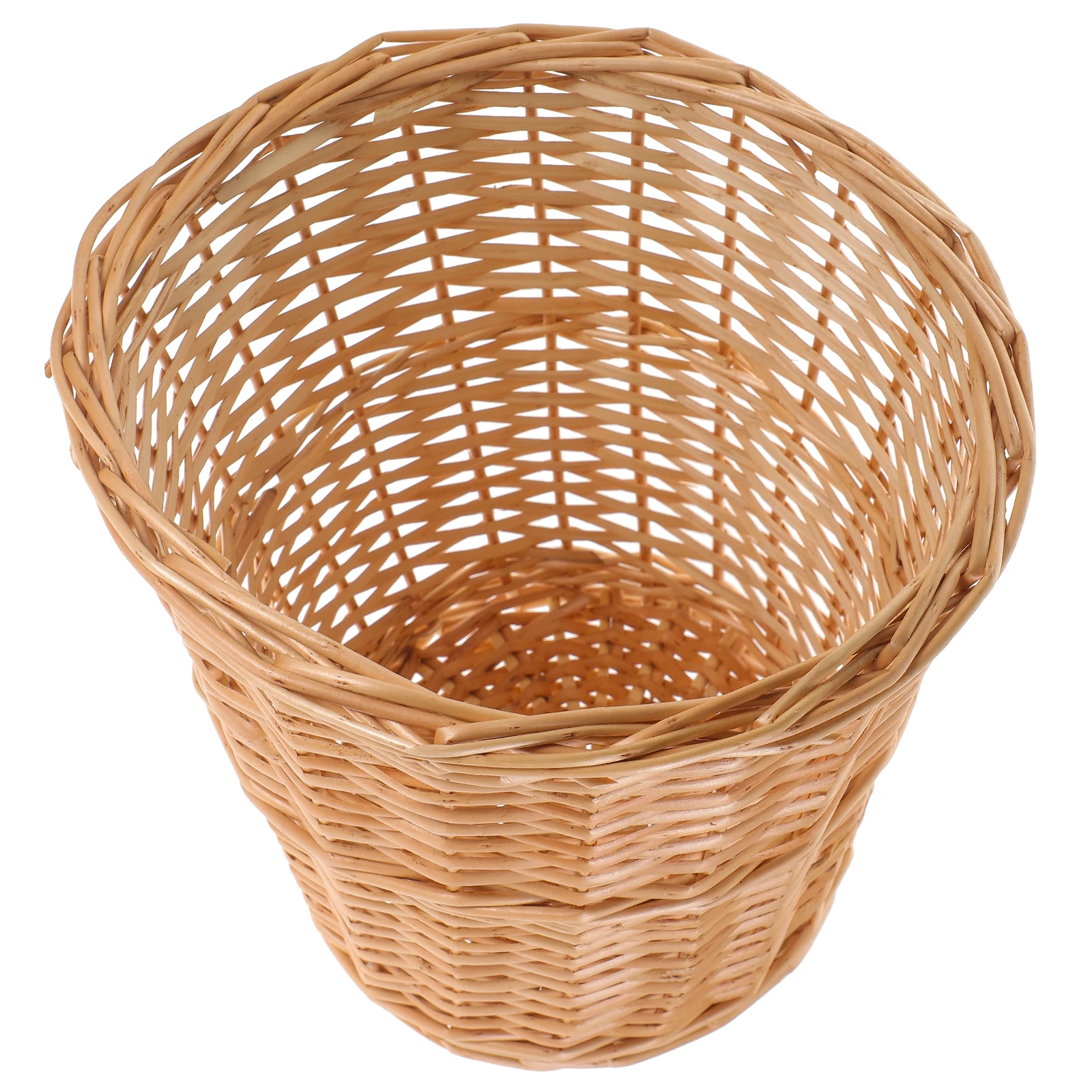 

Practical Willow Trash Can Waste Hamper Farmhouse Storage Containers Multi Supply Garbage Bins Household