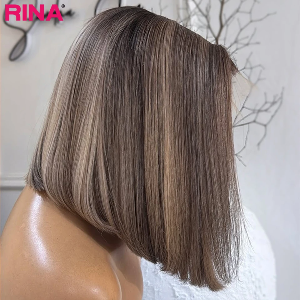 blonde-highlight-short-bob-straight-brown-hair-hd-lace-front-wig-13x4-lace-short-human-hair-wig-pre-plucked-hair-wig-for-women